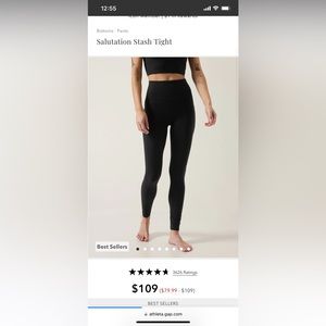 Athleta Salutation Stash Tight size large tall